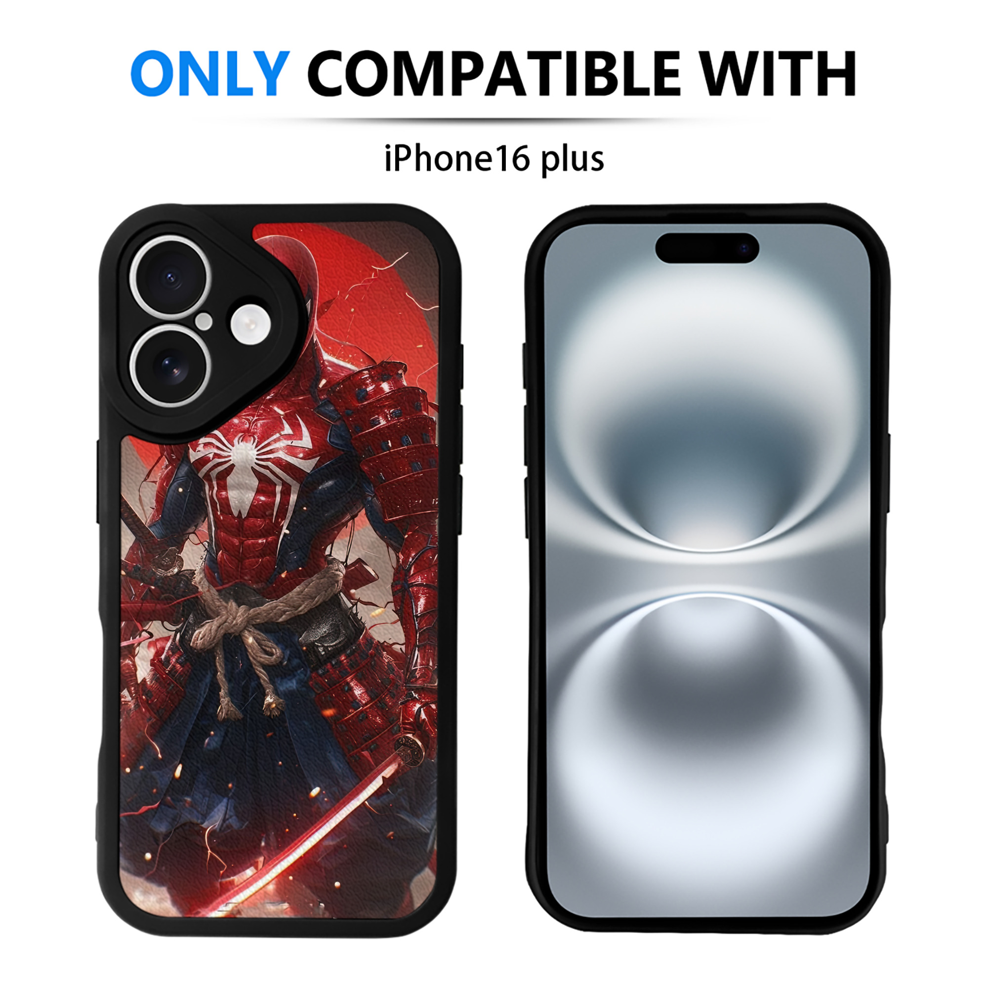 （画像用） Spider Man スパイダーマン 【iPhone 16シリーズ対応】シリコンスマホケース（レザー調） 材質：シリコン